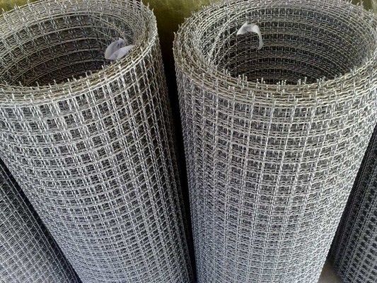 Steel Metal Mesh Crimped Screen Customized For Vibrating Stone / Gold Ore / Coal Mine
