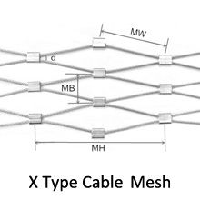 建築の適用のためのステンレス鋼が付いているXタイプ ケーブル/ロープの網