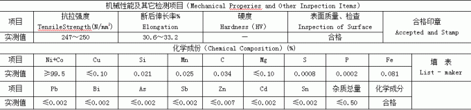99.5%以上Dia.が付いている明るく純粋なニッケル ワイヤー。0.025から6mmから